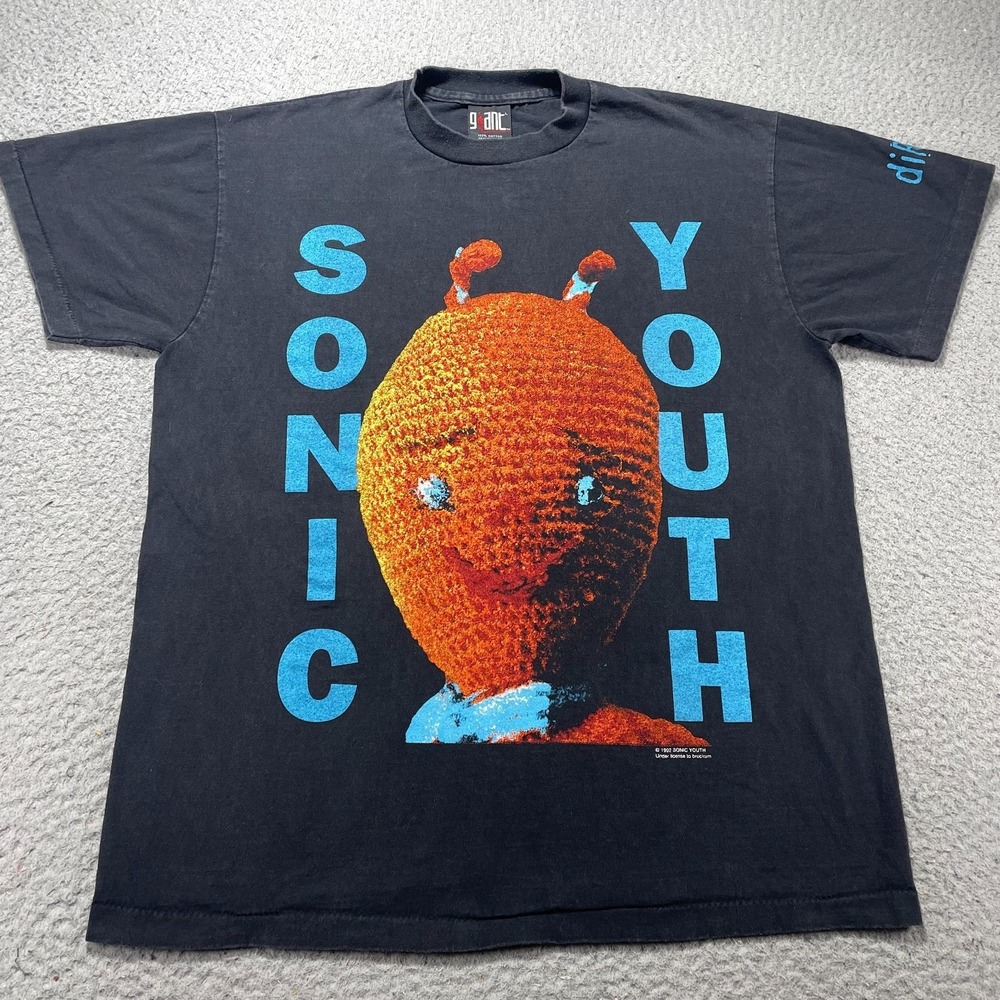 Vintage 90s Sonic Youth Dirty Era Band T-Shirt Giant Label Large USA Bootleg?